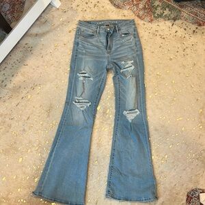 American eagle stretch flare jeans size 4